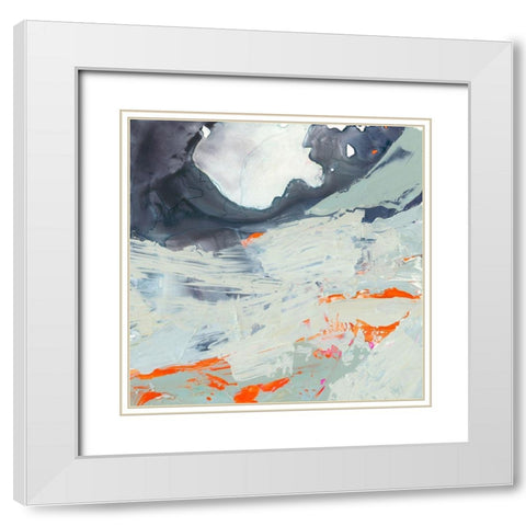 Polyphonic Sea II White Modern Wood Framed Art Print with Double Matting by Borges, Victoria
