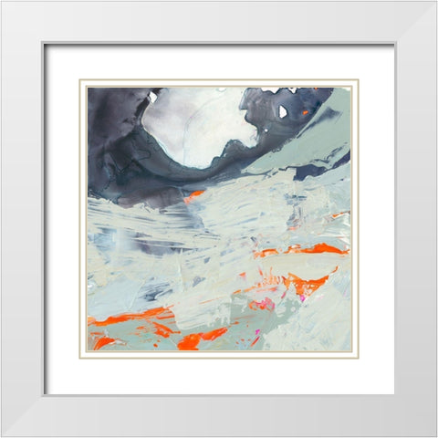 Polyphonic Sea II White Modern Wood Framed Art Print with Double Matting by Borges, Victoria