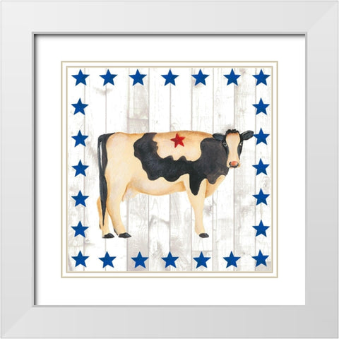 Americana Animals III White Modern Wood Framed Art Print with Double Matting by Moore, Regina