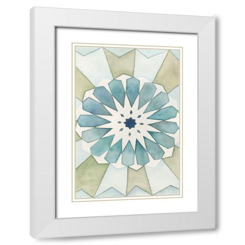 Moorish Panel I White Modern Wood Framed Art Print with Double Matting by Chabot, Natasha