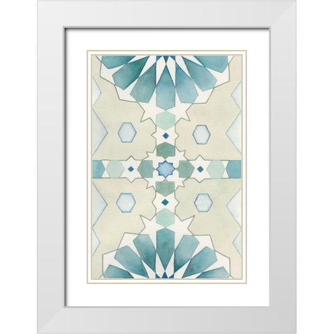 Moorish Panel II White Modern Wood Framed Art Print with Double Matting by Chabot, Natasha