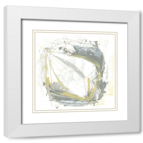 Neutral Diadem II White Modern Wood Framed Art Print with Double Matting by Vess, June Erica