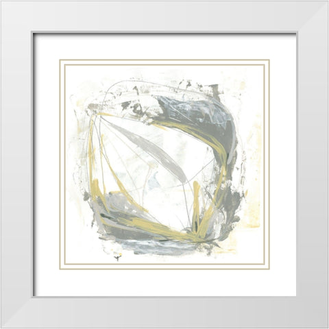Neutral Diadem II White Modern Wood Framed Art Print with Double Matting by Vess, June Erica