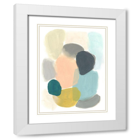 Variable Division I White Modern Wood Framed Art Print with Double Matting by Vess, June Erica