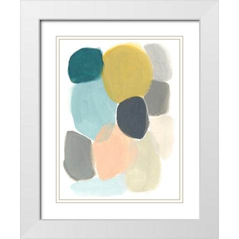 Variable Division II White Modern Wood Framed Art Print with Double Matting by Vess, June Erica