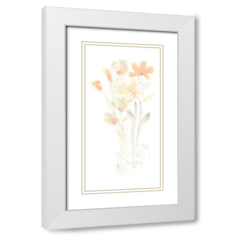 Corsage I White Modern Wood Framed Art Print with Double Matting by Vess, June Erica