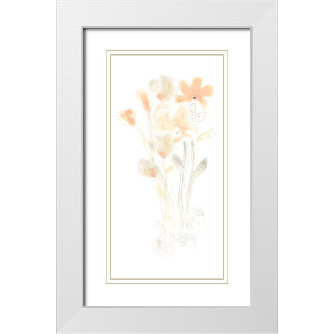 Corsage I White Modern Wood Framed Art Print with Double Matting by Vess, June Erica