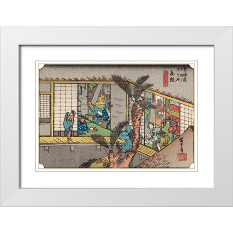 Iconic Japan IV White Modern Wood Framed Art Print with Double Matting by Unknown