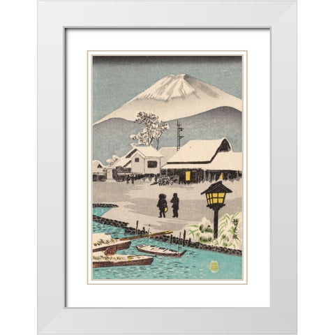Iconic Japan XI White Modern Wood Framed Art Print with Double Matting by Unknown