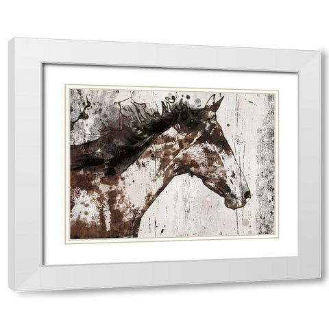 Galaxy Horse I White Modern Wood Framed Art Print with Double Matting by Orlov, Irena