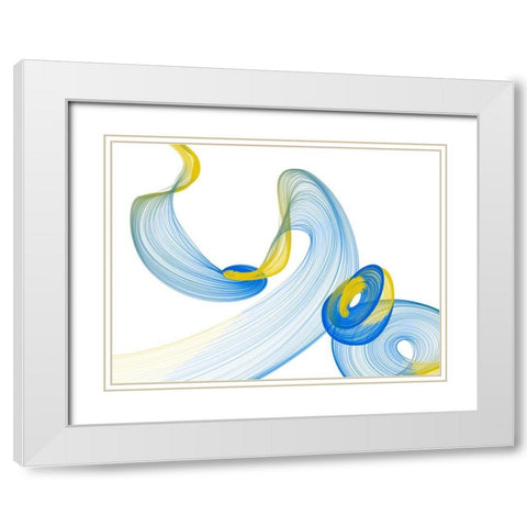 Touching Light I White Modern Wood Framed Art Print with Double Matting by Orlov, Irena