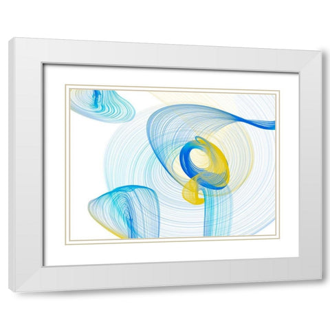 Touching Light II White Modern Wood Framed Art Print with Double Matting by Orlov, Irena
