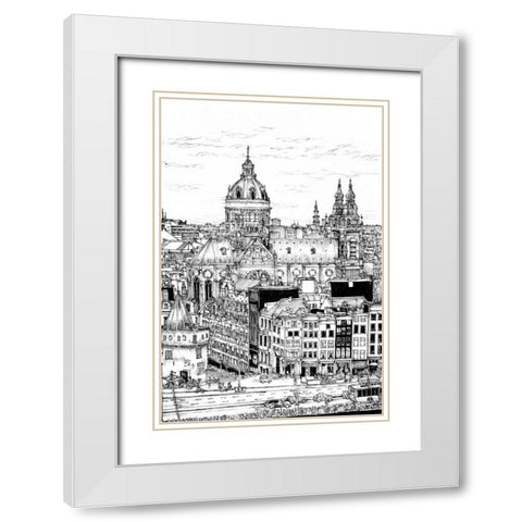 Tour of Europe V White Modern Wood Framed Art Print with Double Matting by Wang, Melissa