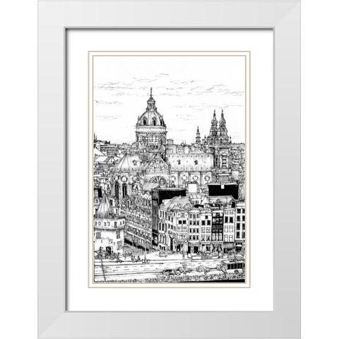 Tour of Europe V White Modern Wood Framed Art Print with Double Matting by Wang, Melissa