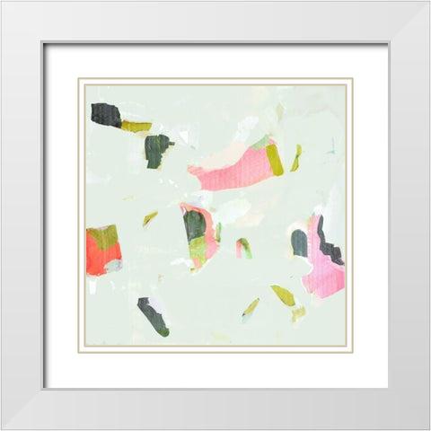 Olive Scatter II White Modern Wood Framed Art Print with Double Matting by Borges, Victoria