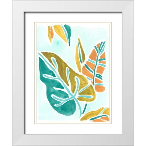 Jungle Expression I White Modern Wood Framed Art Print with Double Matting by Vess, June Erica