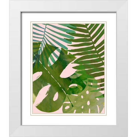 Tropical Tangle II White Modern Wood Framed Art Print with Double Matting by Borges, Victoria