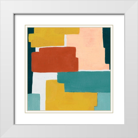 Block Abstract I White Modern Wood Framed Art Print with Double Matting by Popp, Grace