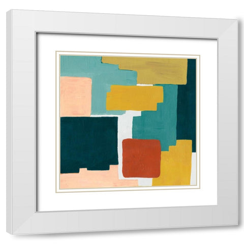 Block Abstract II White Modern Wood Framed Art Print with Double Matting by Popp, Grace