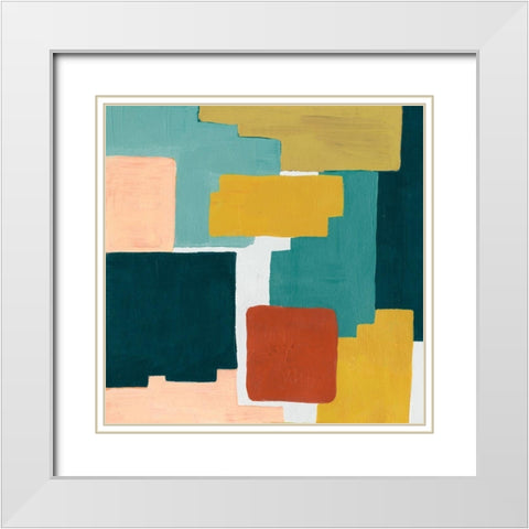 Block Abstract II White Modern Wood Framed Art Print with Double Matting by Popp, Grace