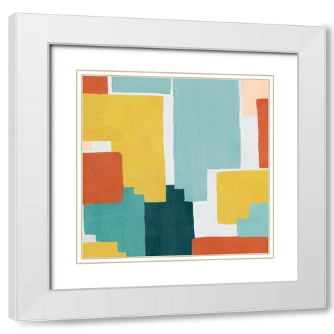 Block Abstract III White Modern Wood Framed Art Print with Double Matting by Popp, Grace