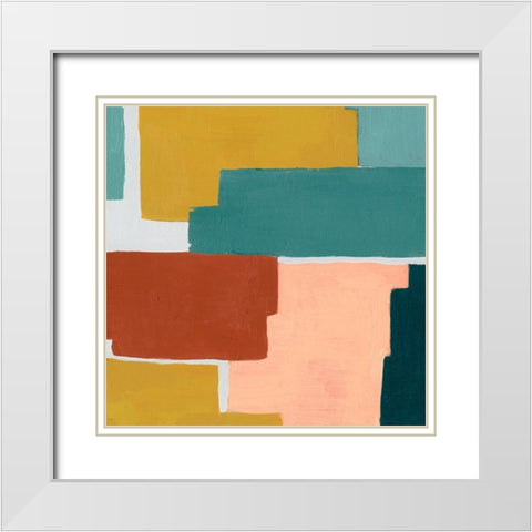 Block Abstract IV White Modern Wood Framed Art Print with Double Matting by Popp, Grace