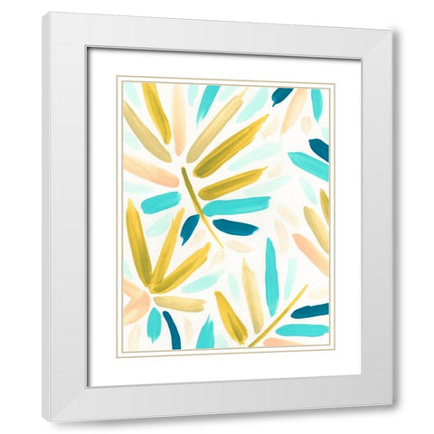 Calypso Confetti I White Modern Wood Framed Art Print with Double Matting by Vess, June Erica