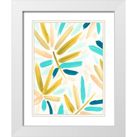 Calypso Confetti I White Modern Wood Framed Art Print with Double Matting by Vess, June Erica