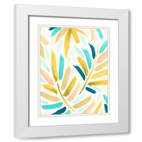Calypso Confetti II White Modern Wood Framed Art Print with Double Matting by Vess, June Erica