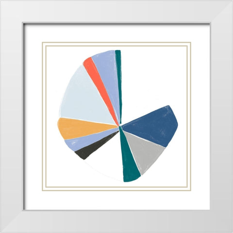 Color Wheel I White Modern Wood Framed Art Print with Double Matting by Vess, June Erica