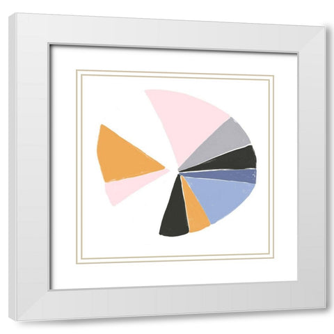 Color Wheel III White Modern Wood Framed Art Print with Double Matting by Vess, June Erica