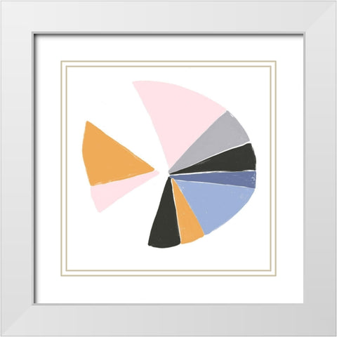 Color Wheel III White Modern Wood Framed Art Print with Double Matting by Vess, June Erica