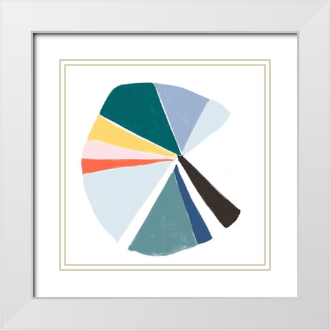 Color Wheel V White Modern Wood Framed Art Print with Double Matting by Vess, June Erica