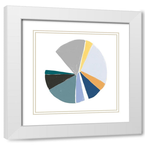 Color Wheel VI White Modern Wood Framed Art Print with Double Matting by Vess, June Erica