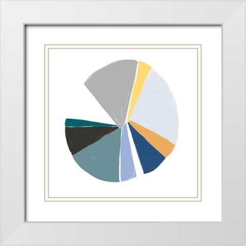 Color Wheel VI White Modern Wood Framed Art Print with Double Matting by Vess, June Erica