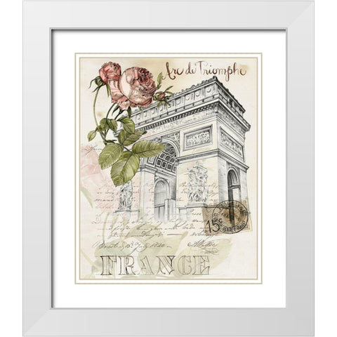 Paris Sketchbook II White Modern Wood Framed Art Print with Double Matting by Parker, Jennifer Paxton