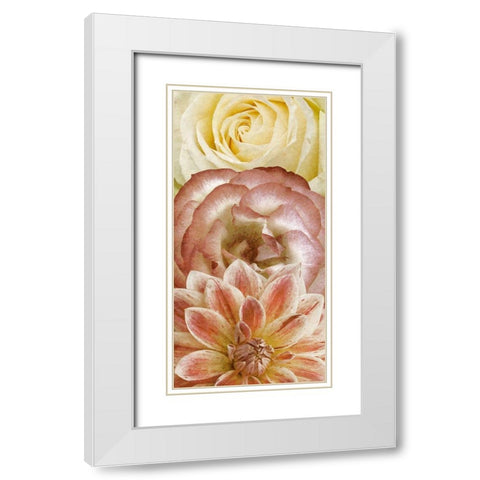 Beautiful Triad I White Modern Wood Framed Art Print with Double Matting by Saunders, Alonzo