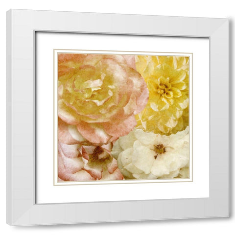 Beautiful Quartet I White Modern Wood Framed Art Print with Double Matting by Saunders, Alonzo