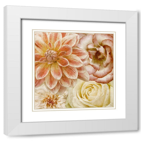 Beautiful Quartet II White Modern Wood Framed Art Print with Double Matting by Saunders, Alonzo