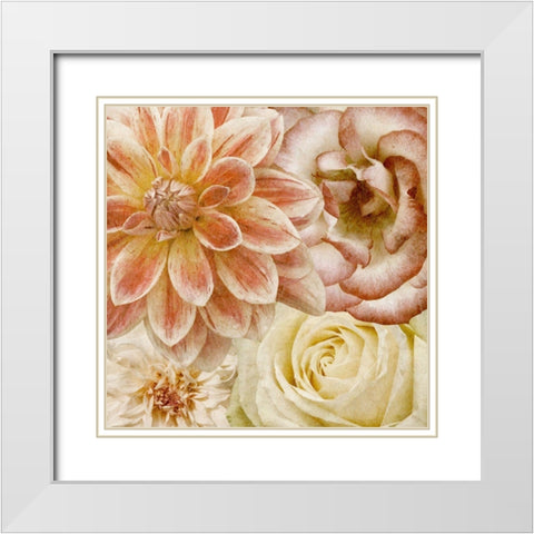 Beautiful Quartet II White Modern Wood Framed Art Print with Double Matting by Saunders, Alonzo