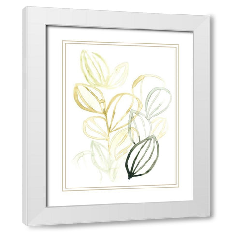 Seed Spectrum I White Modern Wood Framed Art Print with Double Matting by Vess, June Erica