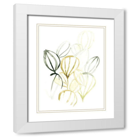 Seed Spectrum II White Modern Wood Framed Art Print with Double Matting by Vess, June Erica