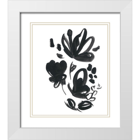 Cameo Bloom IV White Modern Wood Framed Art Print with Double Matting by Vess, June Erica