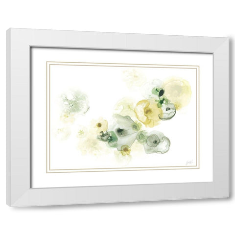 Rock Lichen I White Modern Wood Framed Art Print with Double Matting by Vess, June Erica