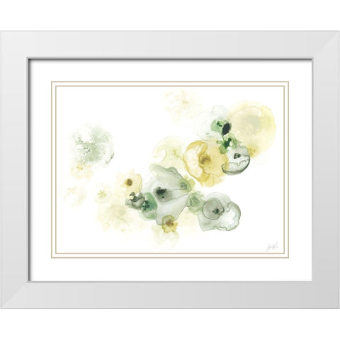 Rock Lichen I White Modern Wood Framed Art Print with Double Matting by Vess, June Erica