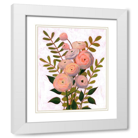 Flower Burst I White Modern Wood Framed Art Print with Double Matting by Popp, Grace