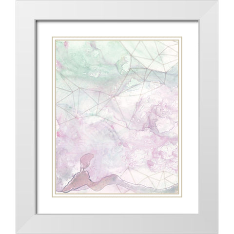 Centauri I White Modern Wood Framed Art Print with Double Matting by Stramel, Renee W.