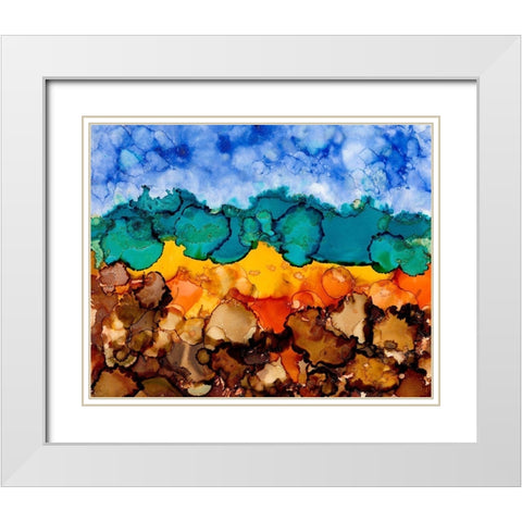 Autumn Terrain I White Modern Wood Framed Art Print with Double Matting by Moore, Regina