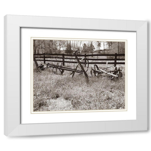Sepia Farm Study IV White Modern Wood Framed Art Print with Double Matting by Ludwig, Alicia
