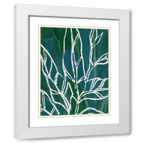 Jungle Batik IV White Modern Wood Framed Art Print with Double Matting by Vess, June Erica